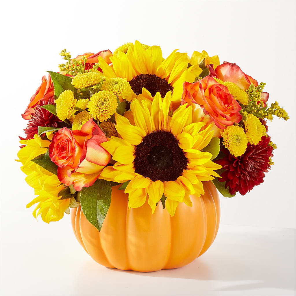 Golden Gourd Pumpkin Bouquet – Carrs, Bellevue WA