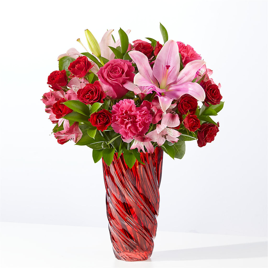 In Love Bouquet with Luxe Swirl Vase – Carrs, Bellevue WA