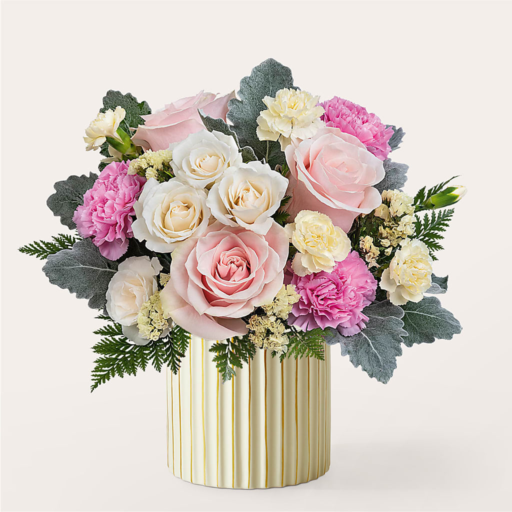 Blissful Moments Bouquet with Ivory Vase – Carrs, Bellevue WA