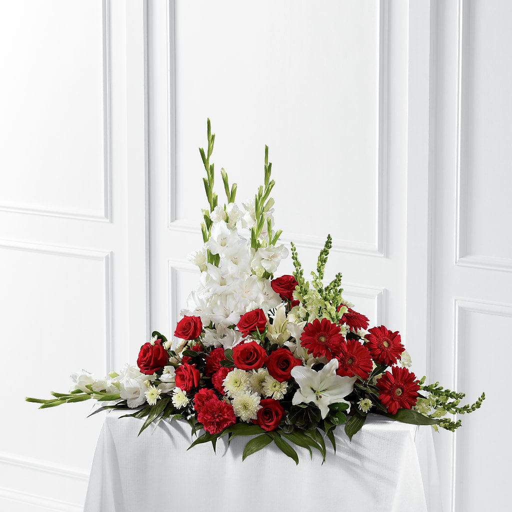 Crimson & White Arrangement – Carrs, Bellevue WA