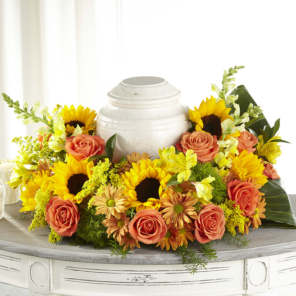 Faithful Sunflower Cremation Adornment – Carrs, Bellevue WA