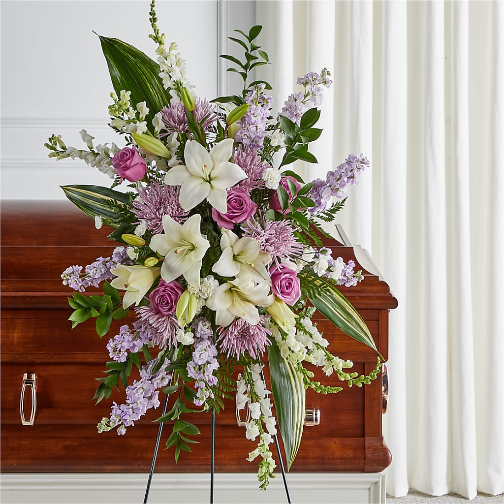 Grateful Hearts Standing Spray – Carrs, Bellevue WA