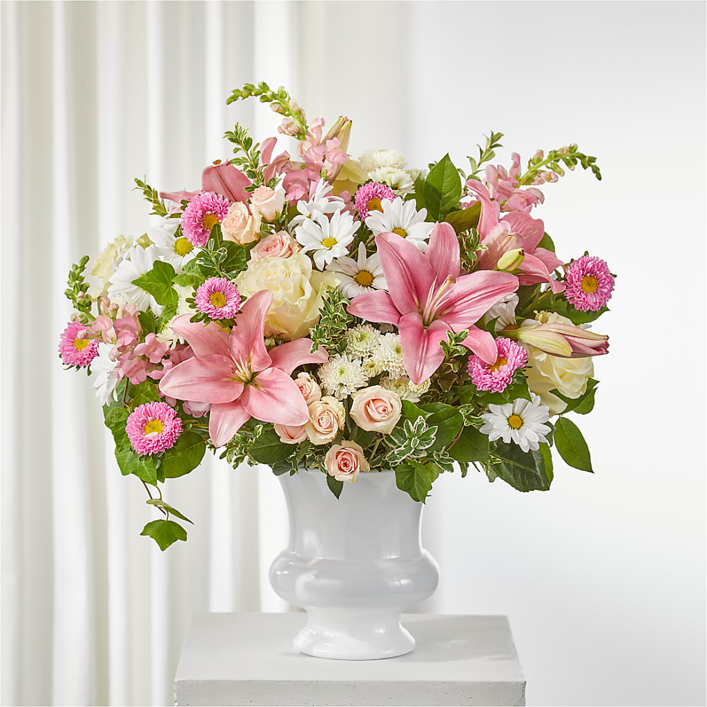 Empathetic Blooms Urn Arrangement – Carrs, Bellevue WA