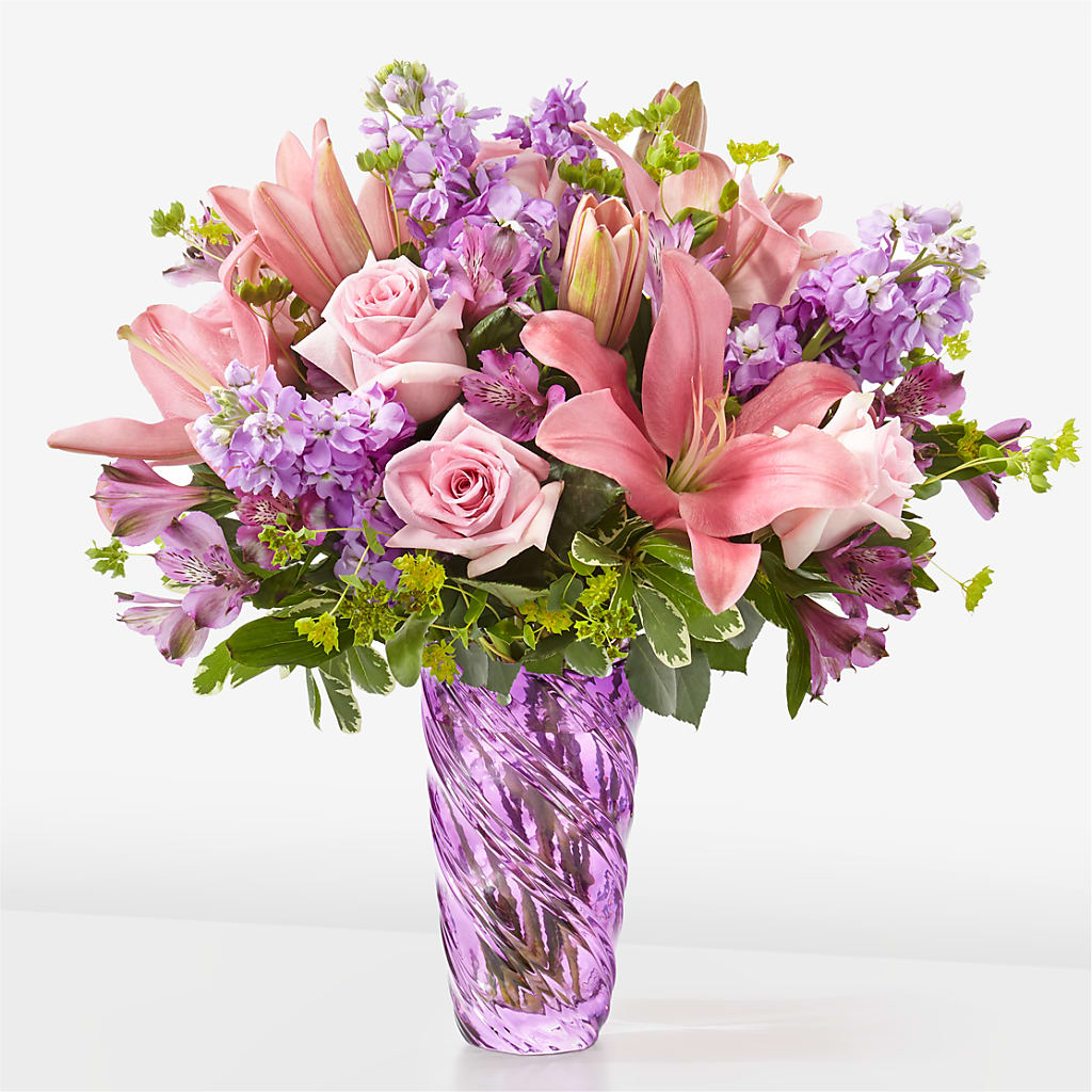 Precious Petals Bouquet with Luxe Swirl Vase – Carrs, Bellevue WA