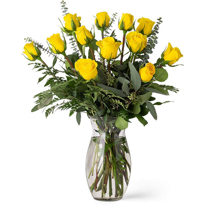 Unforgettable Dozen Rose Yellow –  Carrs, Bellevue WA