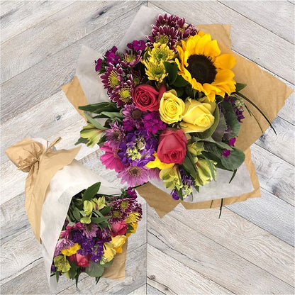 Colorful Garden Wrapped Bouquet –  Carrs, Bellevue WA