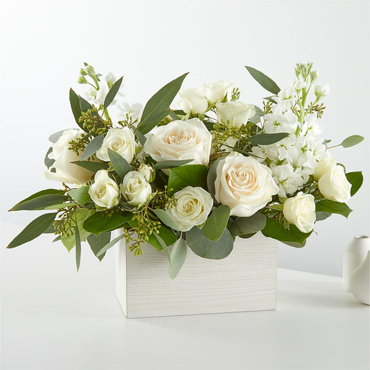 Fresh Linen Box Bouquet –  Carrs, Bellevue WA