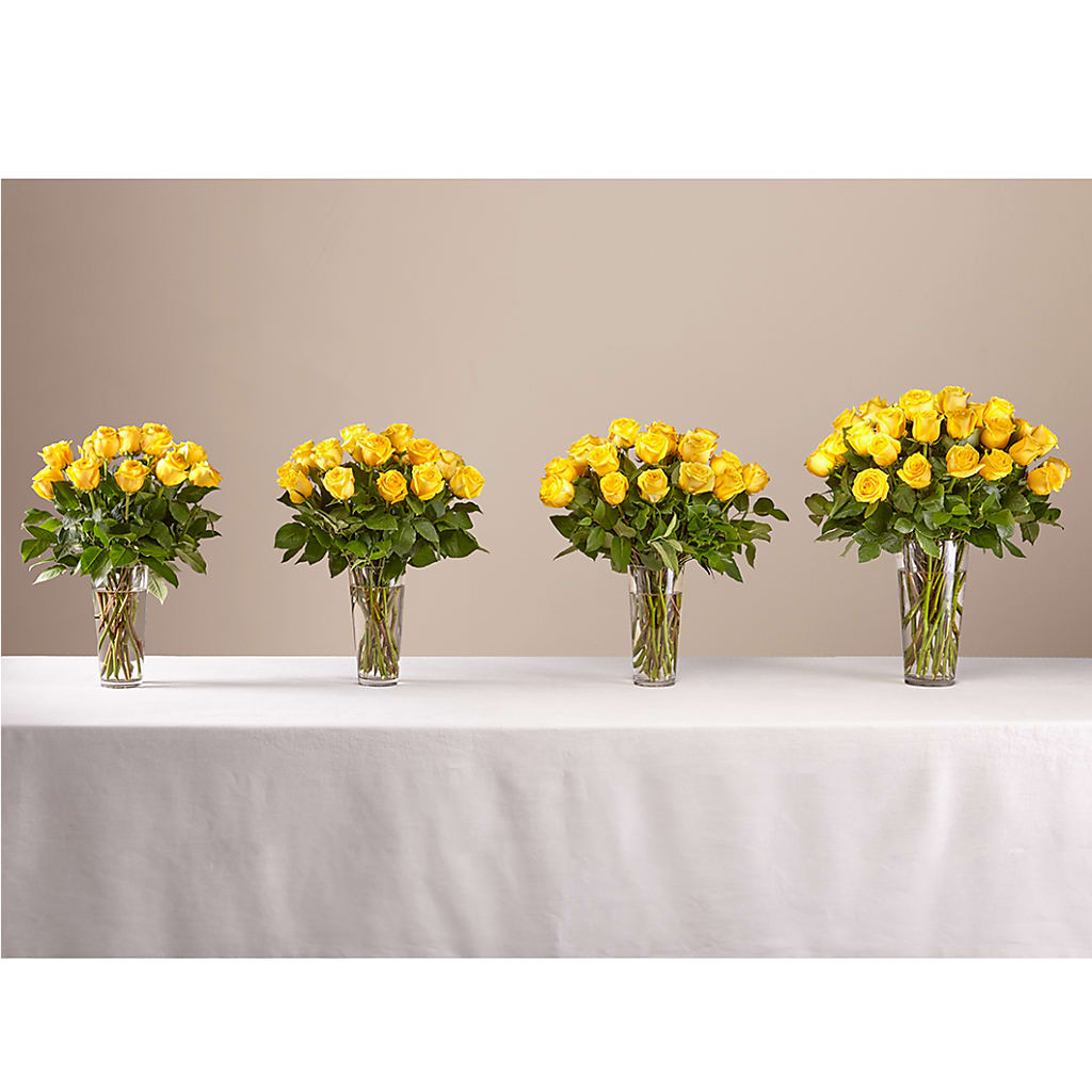 Long Stem Yellow Rose Bouquet –  Carrs, Bellevue WA