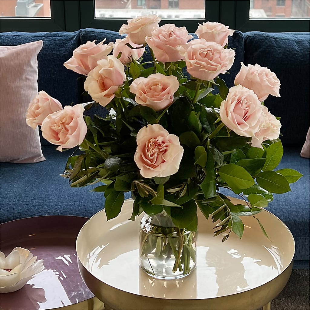 Long Stem Pink Rose Bouquet –  Carrs, Bellevue WA
