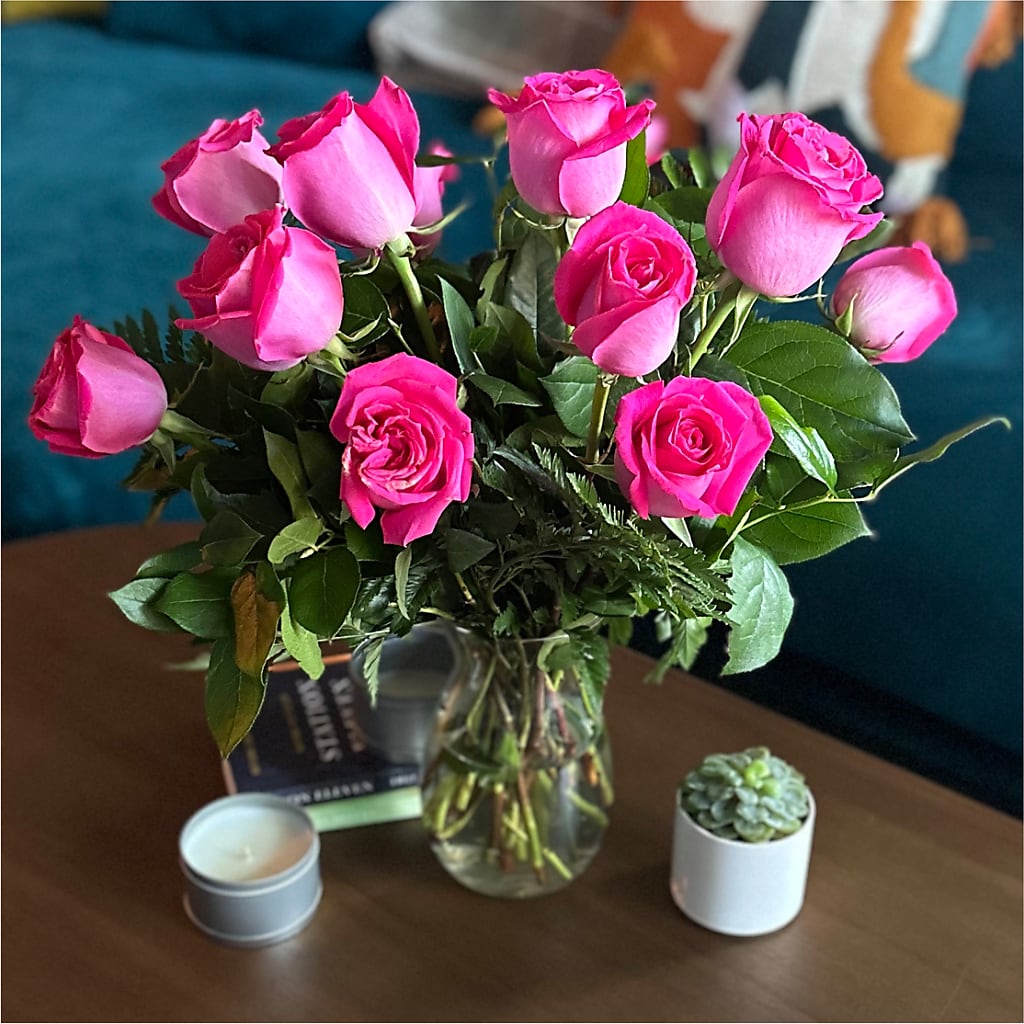 Long Stem Pink Rose Bouquet –  Carrs, Bellevue WA