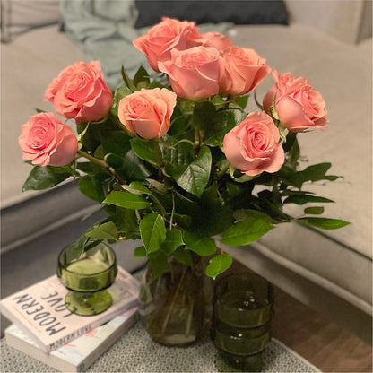 Long Stem Pink Rose Bouquet –  Carrs, Bellevue WA