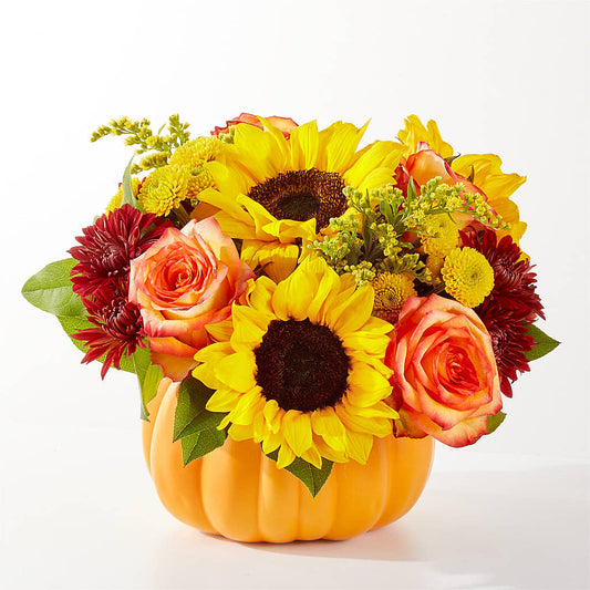 Golden Gourd Pumpkin Bouquet –  Carrs, Bellevue WA