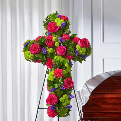 Tribute Rose Floral Cross –  Carrs, Bellevue WA