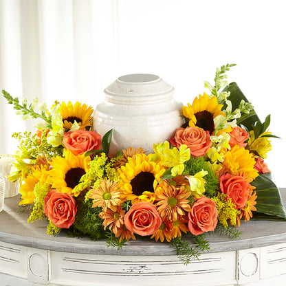 Faithful Sunflower Cremation Adornment –  Carrs, Bellevue WA