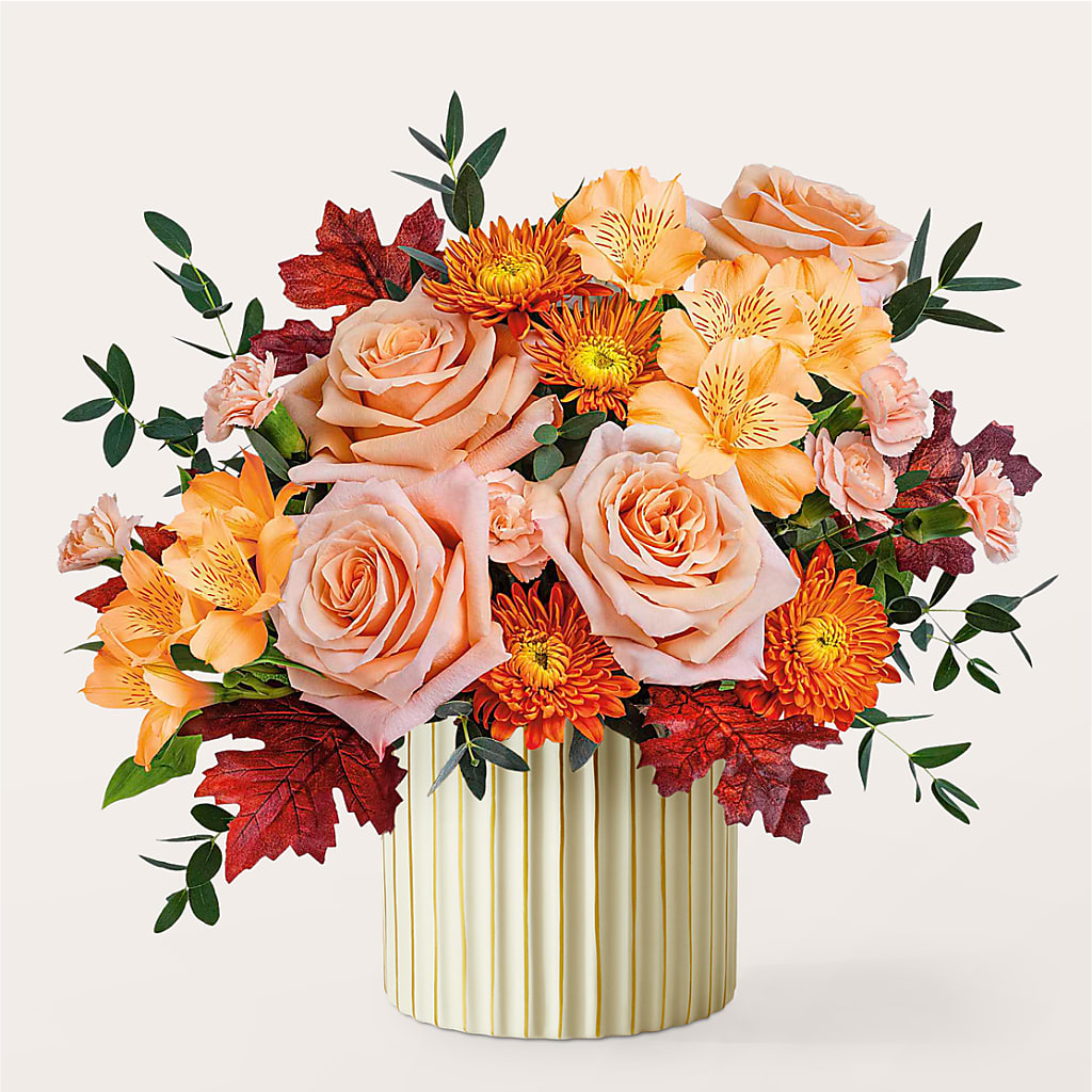 Spiced Latte Bouquet with Ivory Vase –  Carrs, Bellevue WA