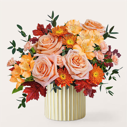Spiced Latte Bouquet with Ivory Vase –  Carrs, Bellevue WA