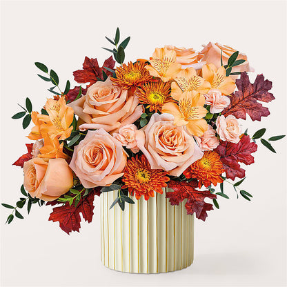 Spiced Latte Bouquet with Ivory Vase –  Carrs, Bellevue WA