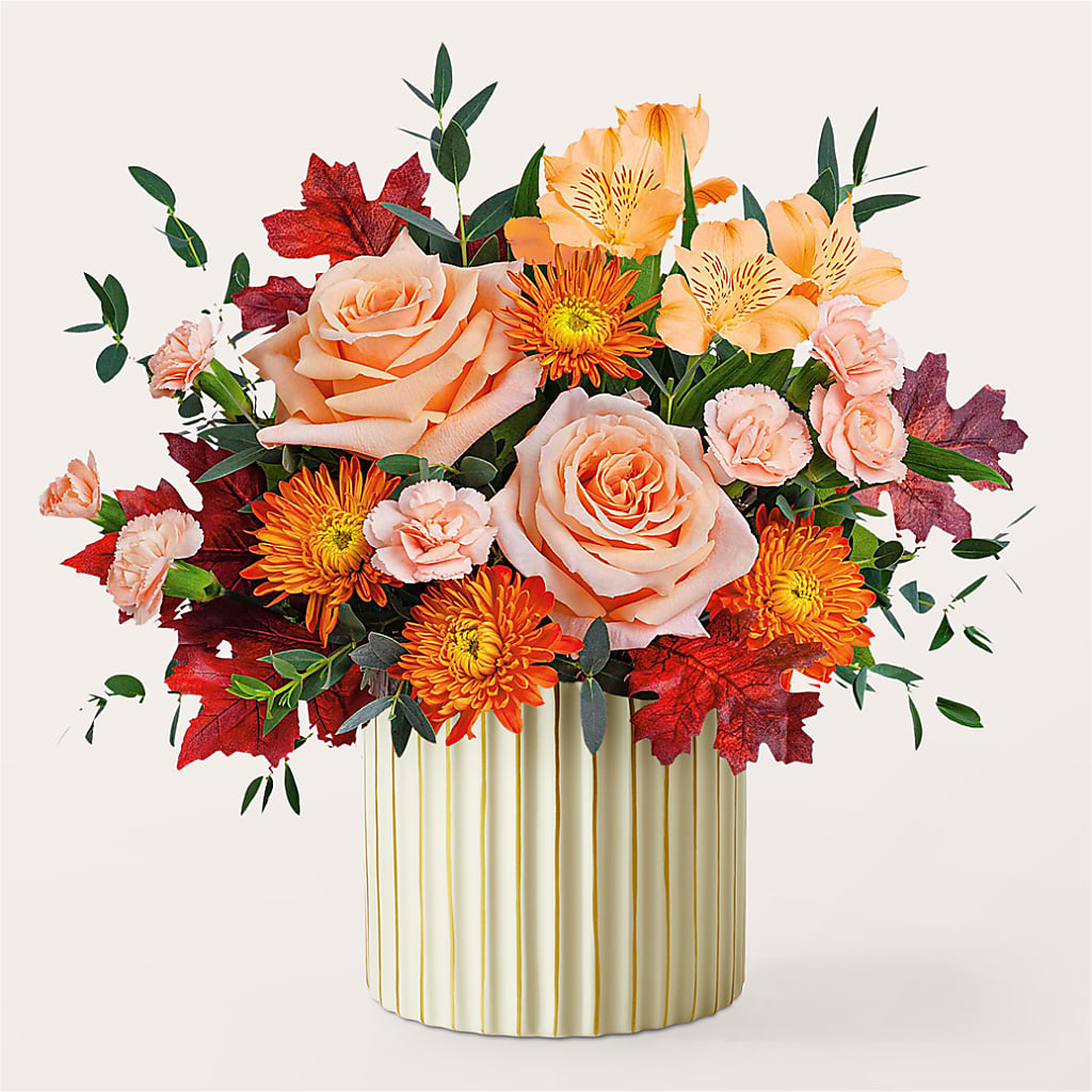 Spiced Latte Bouquet with Ivory Vase –  Carrs, Bellevue WA