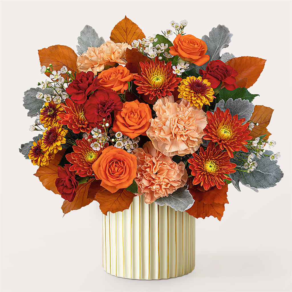 Merlot Bouquet with Ivory Vase –  Carrs, Bellevue WA